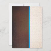 Fanciful Bird Cage -ティール（緑がかった色）&チョコレー結婚ト 招待状 (裏面)