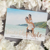 Fanciful Foilスクリプト日付カードを保存 箔招待状