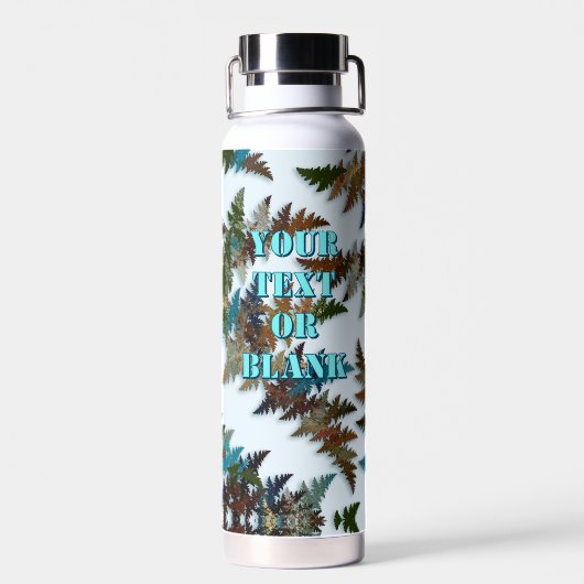 Fanciful Fractal Arctic Camouflage ウォーターボトル (背面)