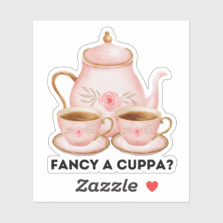  "Fancy a Cuppa?" シール