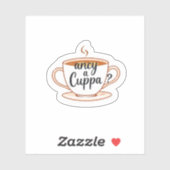 Fancy a Cuppa British Tea Lover Aesthetic シール (シート)