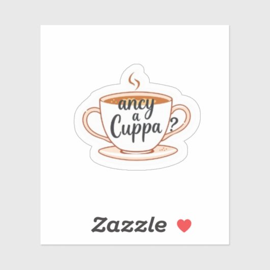 Fancy a Cuppa British Tea Lover Aesthetic シール (シート)