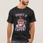 ''Fancy A Cuppa?'' Tea Cup  Tシャツ (正面)