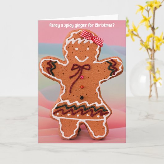 Fancy a spicy ginger for Christmas? カード (黄色い花)