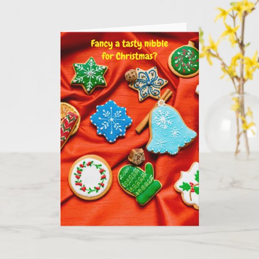 Fancy a tasty nibble for Christmas? カード (黄色い花)