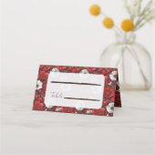 Fancy Anemones Flower Fall Wedding プレイスカード (正面)