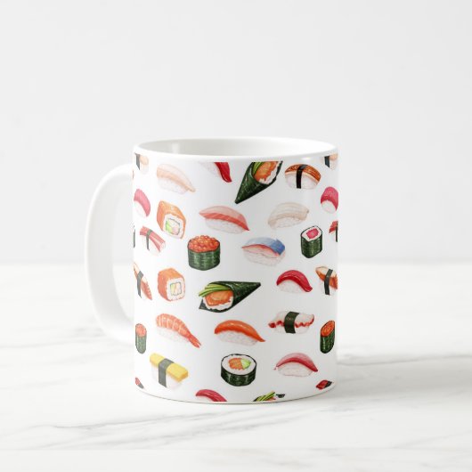 Fancy Asian Sushi Mug コーヒーマグカップ (正面左)
