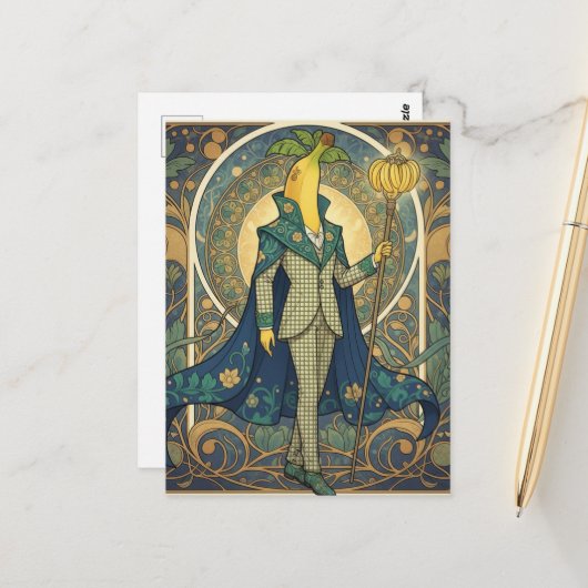 Fancy Banana in a Checkered Suit ポストカード (正面/裏面インサイチュ)