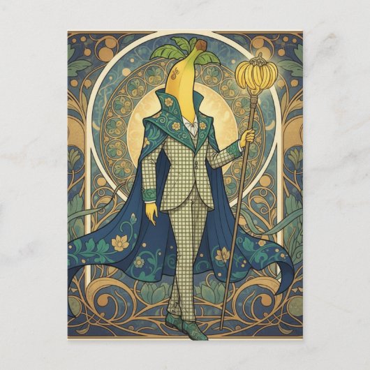 Fancy Banana in a Checkered Suit ポストカード (正面)