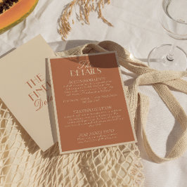 Fancy Beige Bronzer Old Money Boho Wedding Details エンクロージャーカード