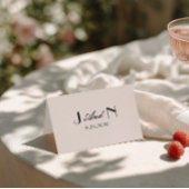 Fancy Black Cream Classy Wedding Place Cards テーブルナンバー