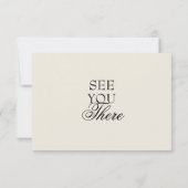 Fancy Black Cream Floral Boho Wedding RSVP (裏面)