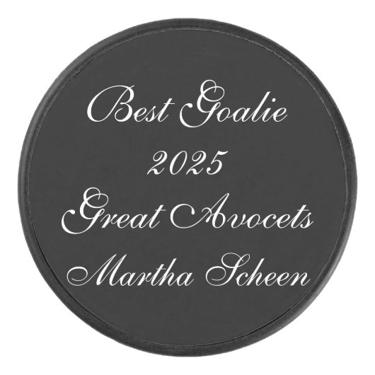 Fancy Black & White Award:  アイスホッケーパック (正面)