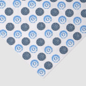 Fancy Blue Buttons White  薄葉紙 (詳細)