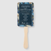 Fancy Blue Calla Lilies Charm Destination Wedding ハンドファン (正面)
