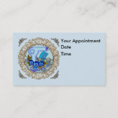 Fancy Blue Pansy Beautician 予約カード (裏面)