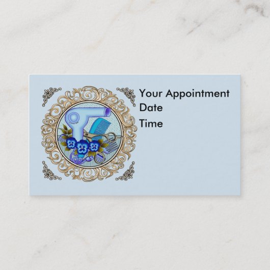 Fancy Blue Pansy Beautician 予約カード (裏面)