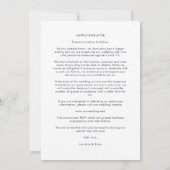 Fancy Brushstroke Photo Sophisticated Wedding セーブザデート (裏面)