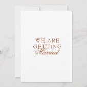 Fancy Burnt Orange Boho Chic Terracotta Wedding 招待状 (裏面)