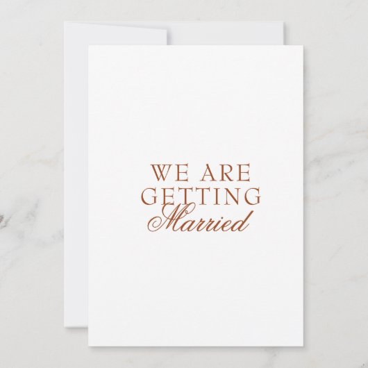 Fancy Burnt Orange Boho Chic Terracotta Wedding 招待状 (裏面)