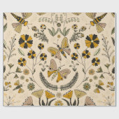 Fancy Butterflies and Flowers 3 ラッピングペーパー (フラット)