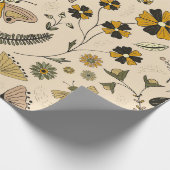 Fancy Butterflies and Flowers 3 ラッピングペーパー (角)