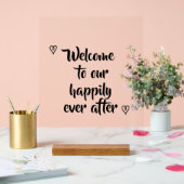 Fancy Calligraphy Welcome to our Storybook Wedding アクリルサイン (ウェディング)