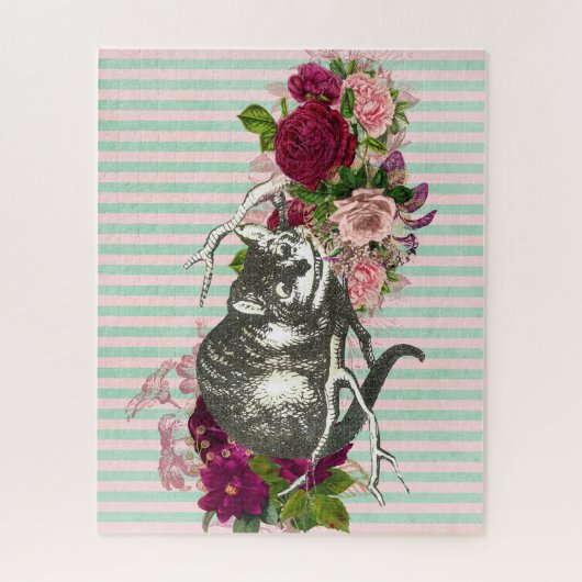 Fancy Cheshire Cat Collage ジグソーパズル (縦)