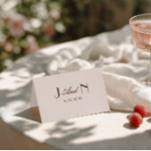 Fancy Chocolate Brown Classy Wedding Place Cards テーブルナンバー