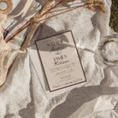 Fancy Chocolate Brown Old Money All In One Wedding 招待状