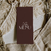 Fancy Chocolate Brown Old Money Luxury Wedding メニュー