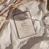 Fancy Chocolate Brown Old Money Retro Wedding 招待状