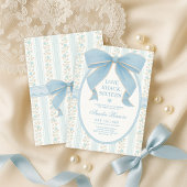 Fancy Coquette Sweet 16 Blue Bow Birthday 招待状