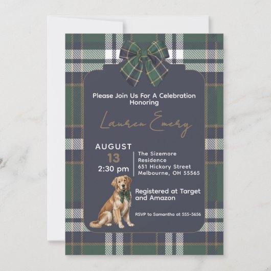 Fancy Dog R.L. inspired theme invitation 招待状 (正面)