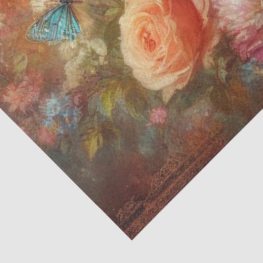 Fancy Elegant Feline Floral Decoupage  薄葉紙 (詳細)