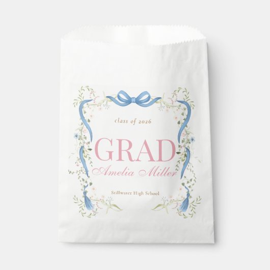 Fancy Florals Graduation フェイバーバッグ (正面)