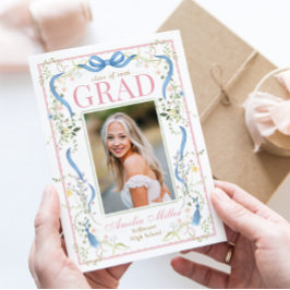 Fancy Florals Graduation Invitation 招待状