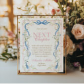 Fancy Florals Graduation Next Chapter Sign ポスター