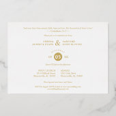 Fancy Frame Flowers Be our Guest White Wedding 箔招待状 (裏面)