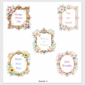 Fancy Frames Affirmations Sticker Sheet シール