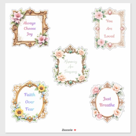 Fancy Frames Affirmations Sticker Sheet シール (シート)