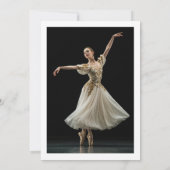 Fancy Gold Black Watercolor Ballet Graduate TMF26 招待状 (裏面)