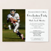 Fancy Gold Foil Graduation Party Invitation 箔カード (内部)