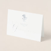 Fancy Groomsman Funny Wedding Minimalist 箔カード (正面)