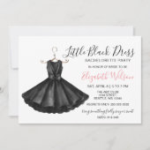 Fancy Little Black Dress Bachelorette Party 招待状 (正面)