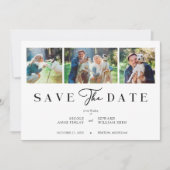 Fancy Minimalist Collage 3 Photos Couple Wedding (正面)