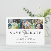 Fancy Minimalist Collage 3 Photos Couple Wedding (スタンド正面)