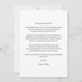 Fancy Modern Collage 3 Photos Wedding Couple セーブザデート (裏面)