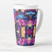 Fancy Mosaic Latte Coffee Mug カフェラテマグ (右アングル)