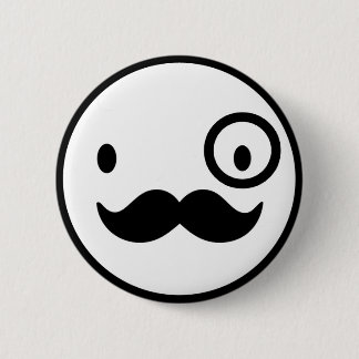 fancy mustchace face 缶バッジ